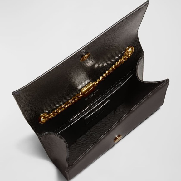 Kate Small Chain Crossbody Bag in Grain De Poudre Embossed Leather - Picture 3 of 7